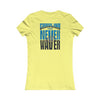Carolina  Fans Never Waver W-Leopard Football Women's Favorite Tee - Never Waver