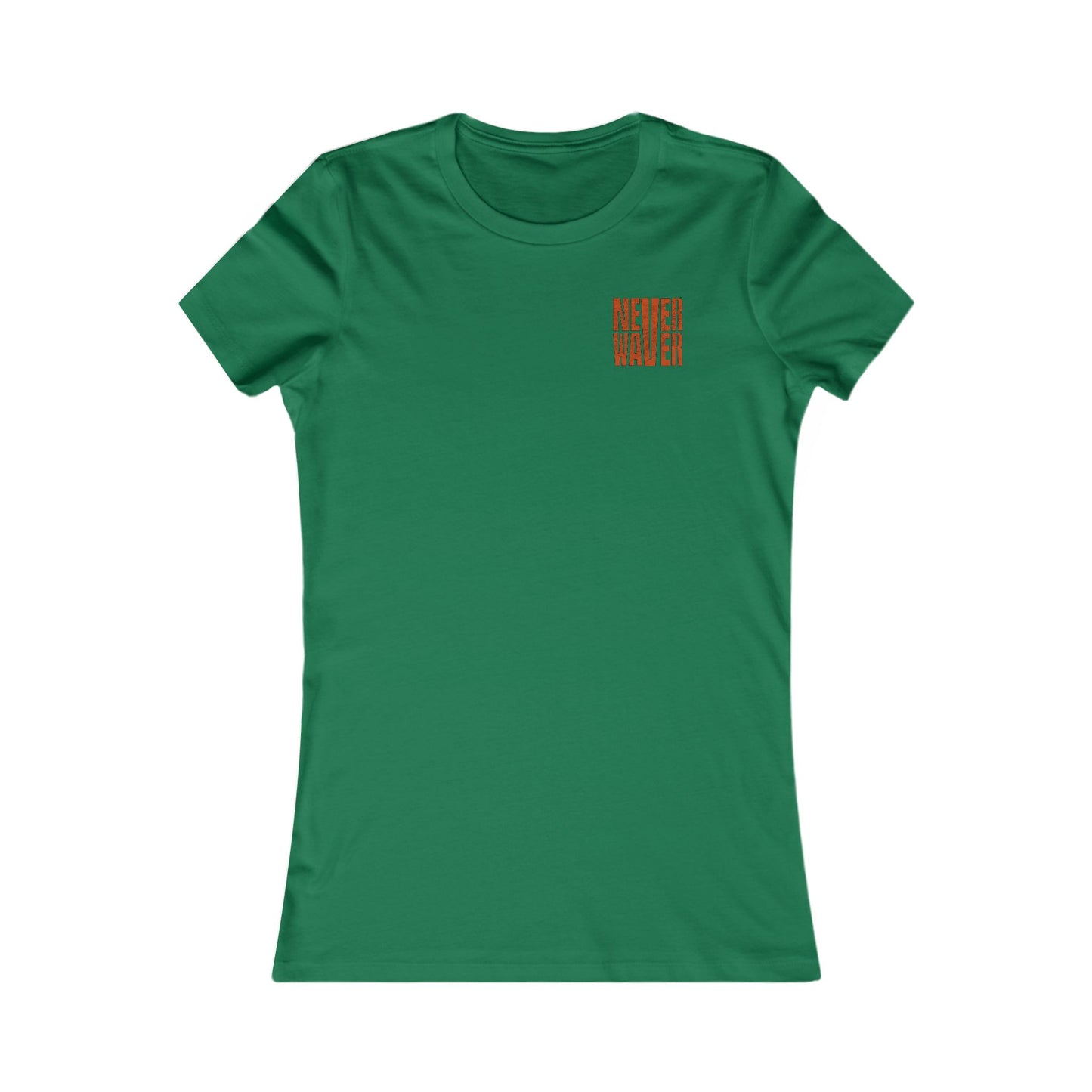 Cleveland Fans Never Waver W-Leopard Football Women's Favorite Tee - Never Waver