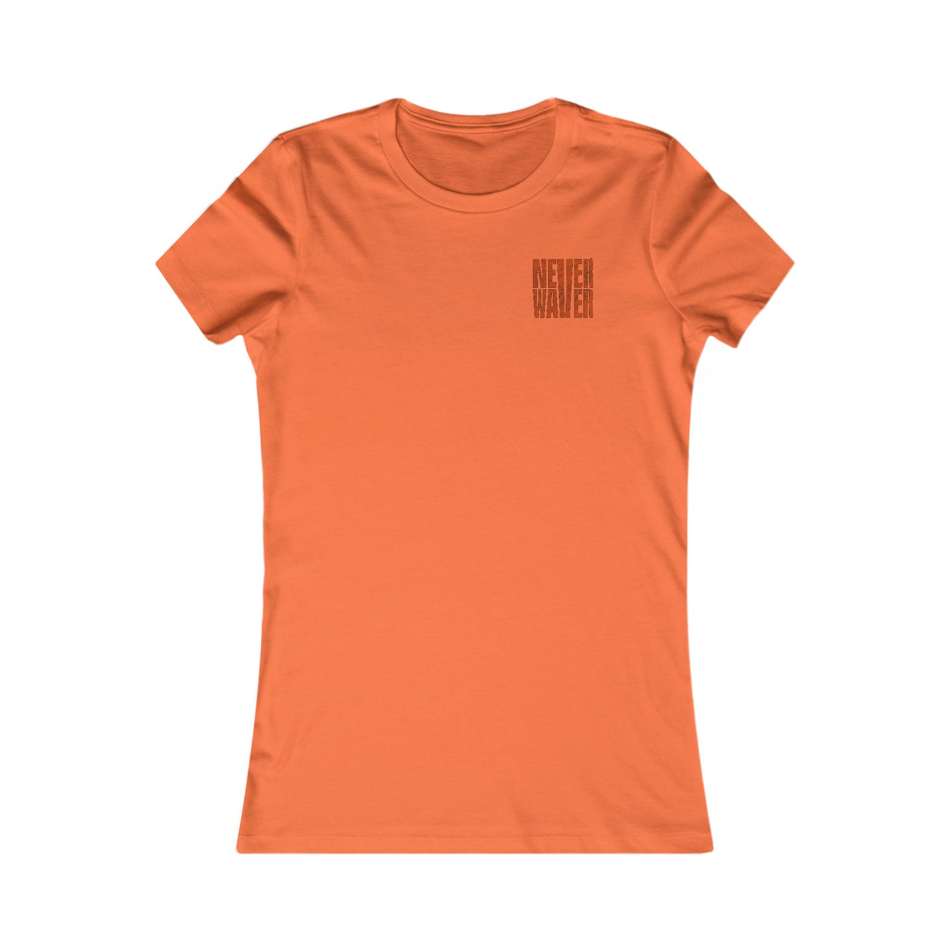 Cleveland Fans Never Waver W-Leopard Football Women's Favorite Tee - Never Waver