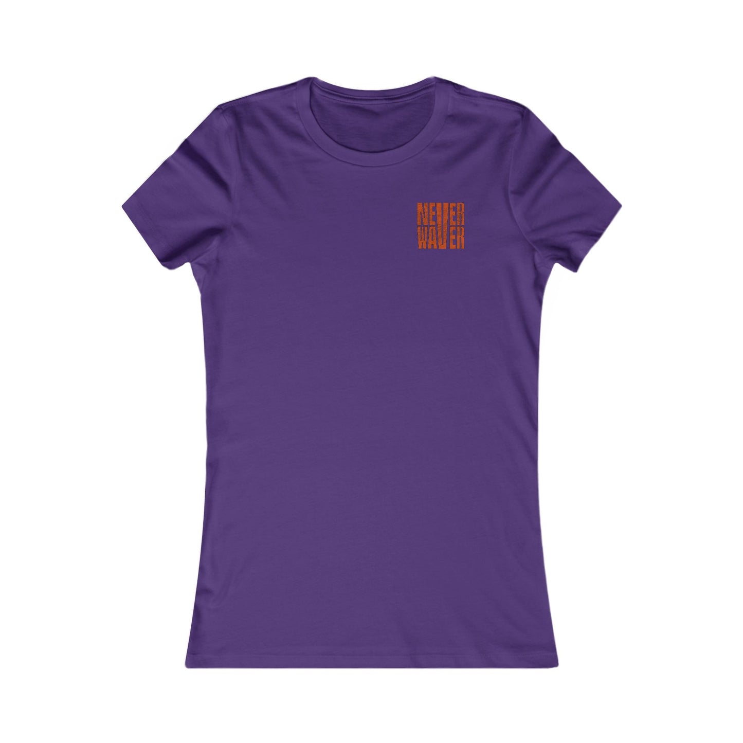 Cleveland Fans Never Waver W-Leopard Football Women's Favorite Tee - Never Waver