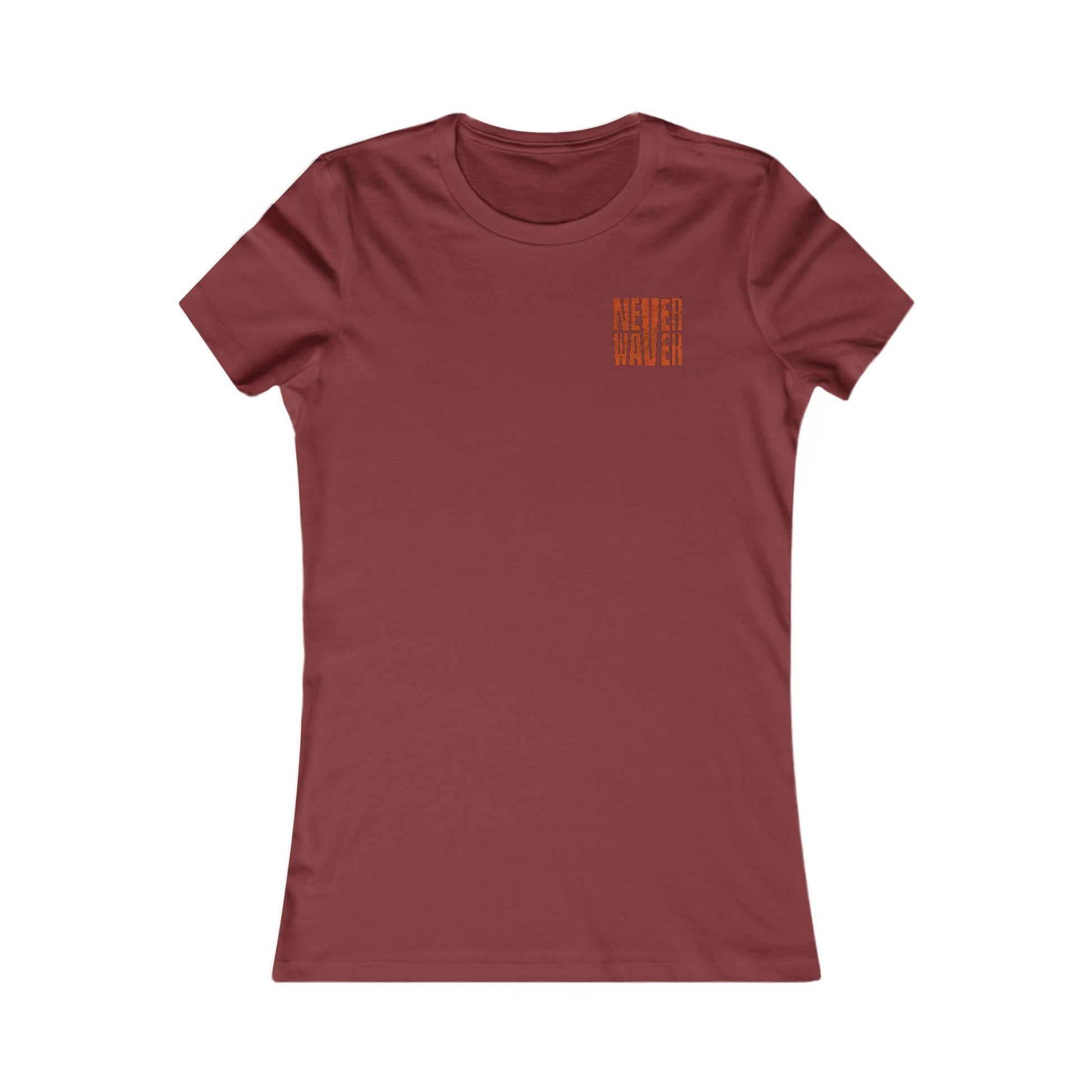 Cleveland Fans Never Waver W-Leopard Football Women's Favorite Tee - Never Waver