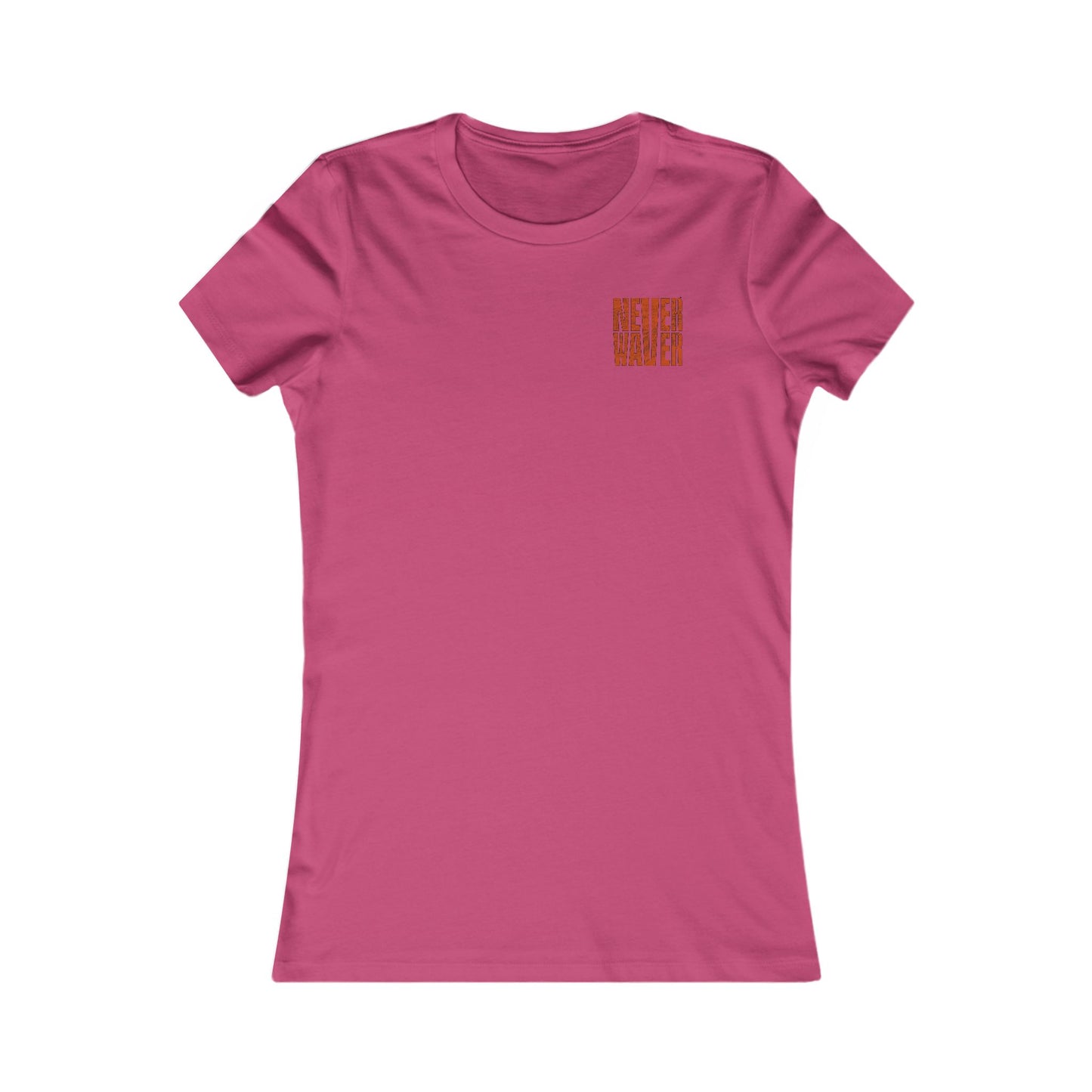 Cleveland Fans Never Waver W-Leopard Football Women's Favorite Tee - Never Waver