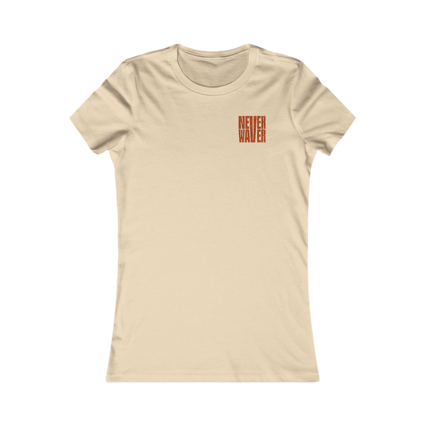 Cleveland Fans Never Waver W-Leopard Football Women's Favorite Tee - Never Waver