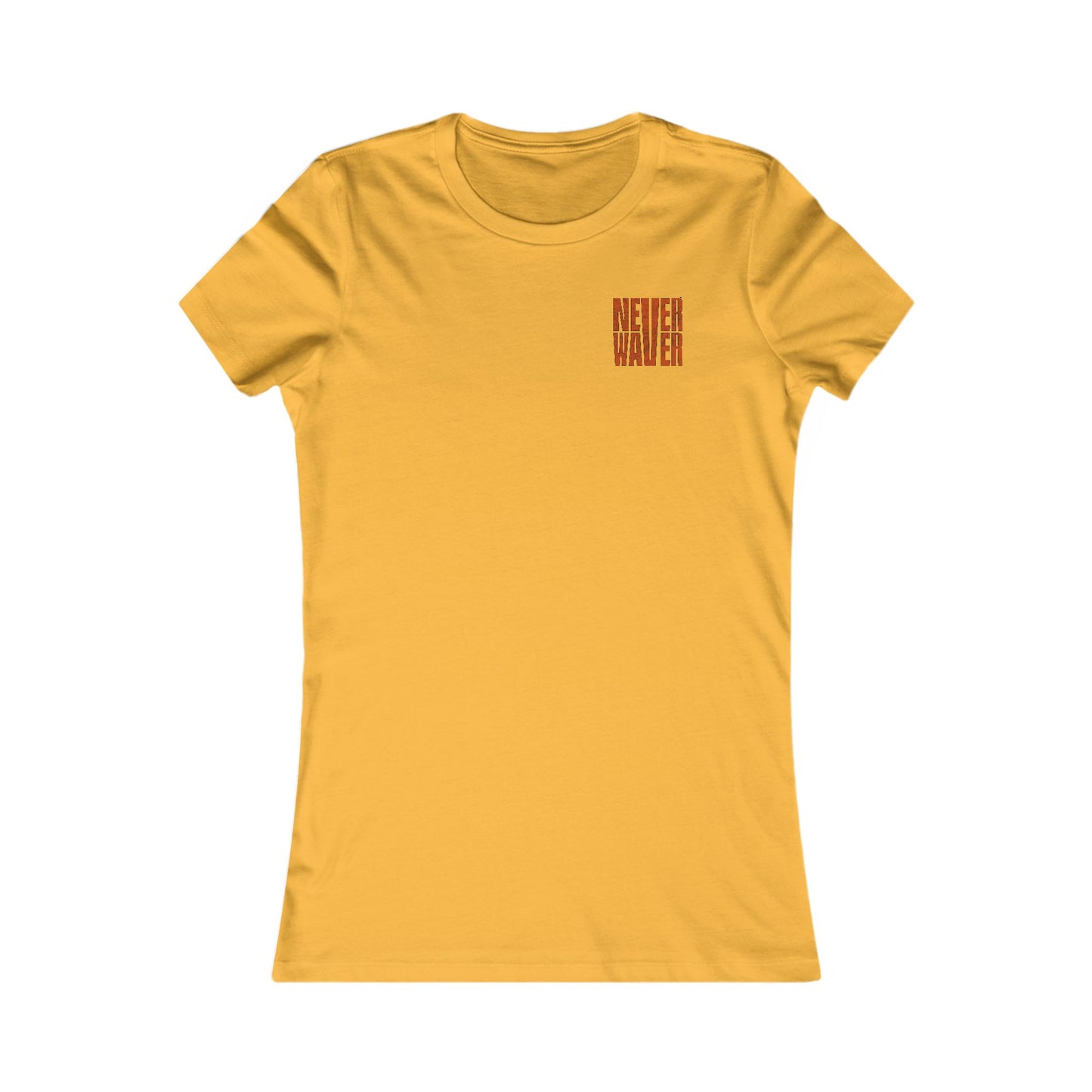Cleveland Fans Never Waver W-Leopard Football Women's Favorite Tee - Never Waver