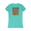 Cleveland Fans Never Waver W-Leopard Football Women's Favorite Tee - Never Waver