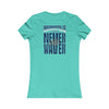 Indianapolis Fans Never Waver W-Leopard Football Women's Favorite Tee - Never Waver