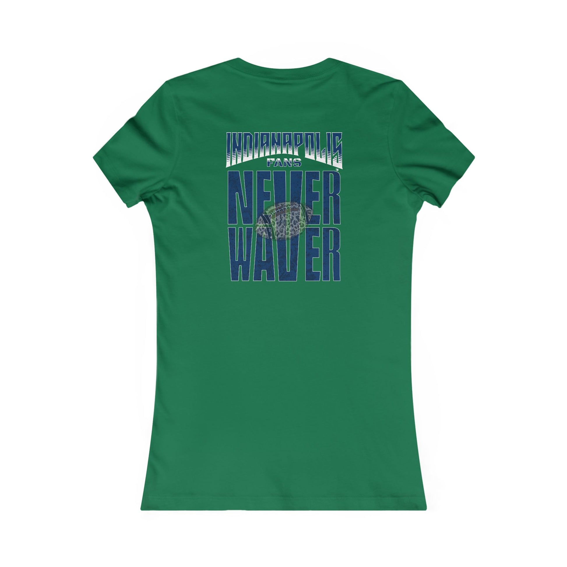 Indianapolis Fans Never Waver W-Leopard Football Women's Favorite Tee - Never Waver