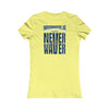 Indianapolis Fans Never Waver W-Leopard Football Women's Favorite Tee - Never Waver