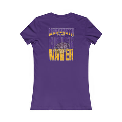 Minnesota Fans Never Waver W-Leopard Football Women's Favorite Tee - Never Waver