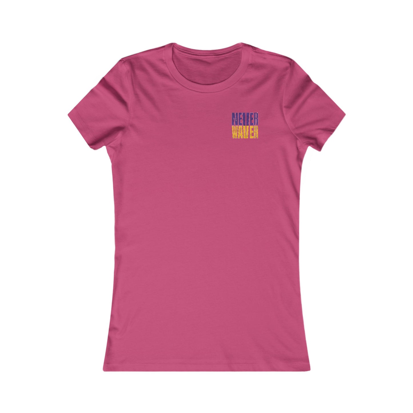 Minnesota Fans Never Waver W-Leopard Football Women's Favorite Tee - Never Waver