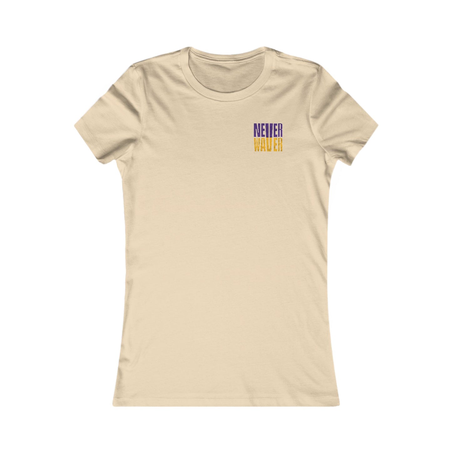 Minnesota Fans Never Waver W-Leopard Football Women's Favorite Tee - Never Waver