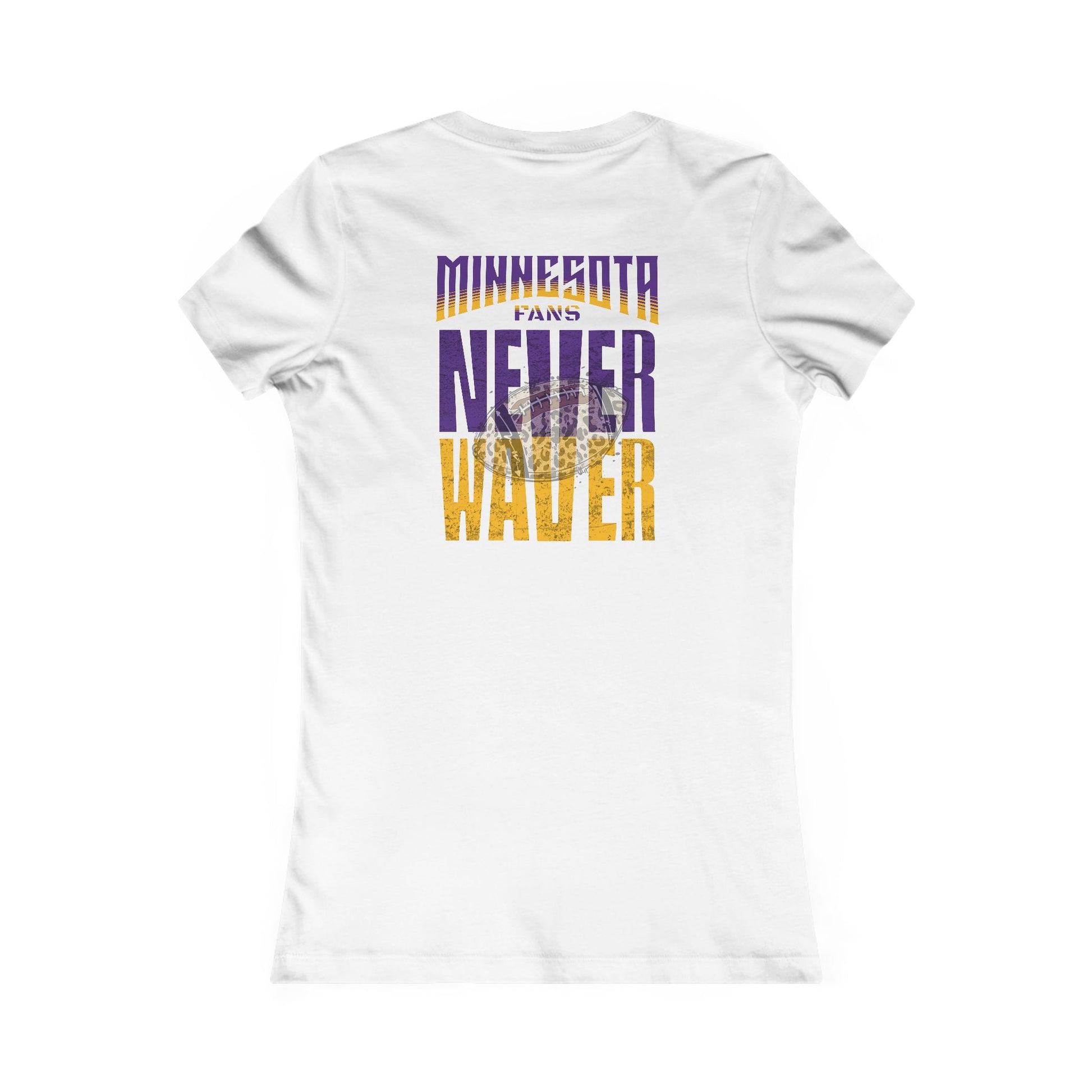 Minnesota Fans Never Waver W-Leopard Football Women's Favorite Tee - Never Waver