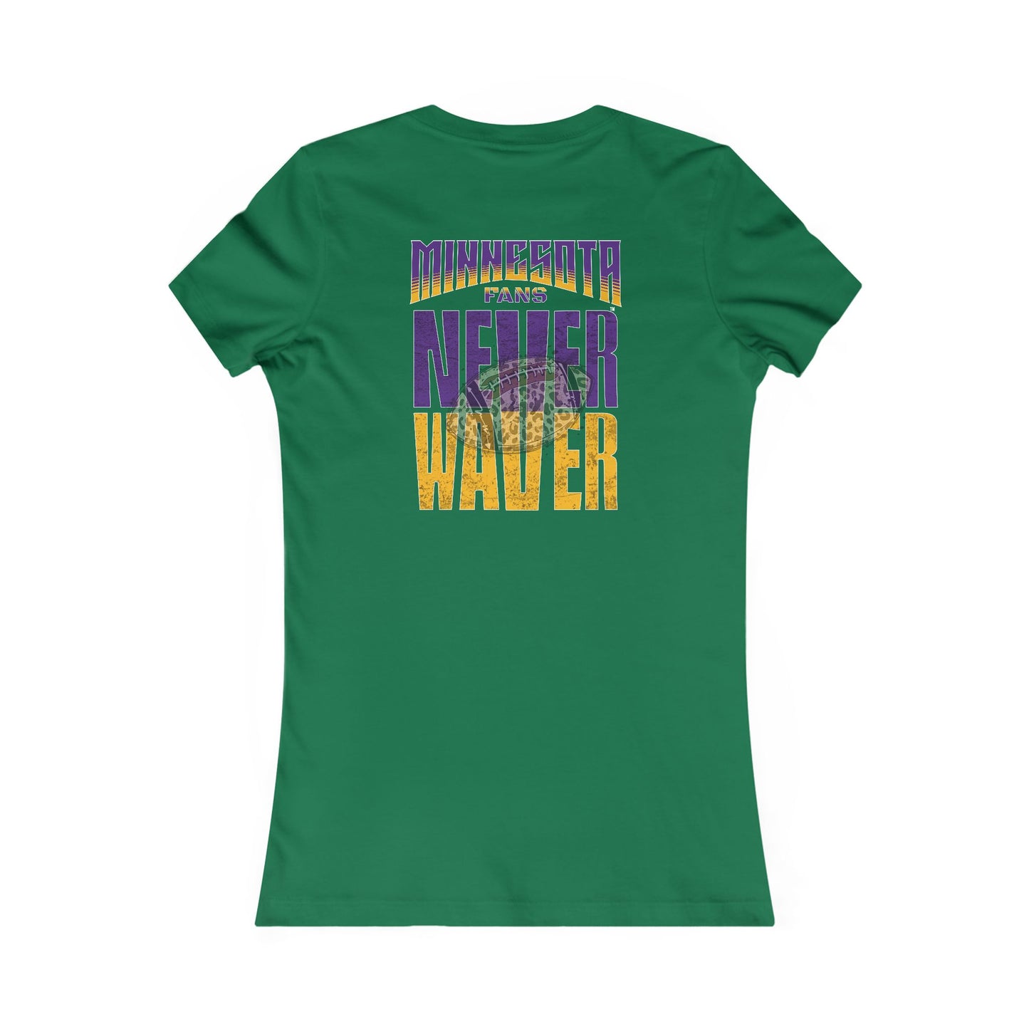 Minnesota Fans Never Waver W-Leopard Football Women's Favorite Tee - Never Waver