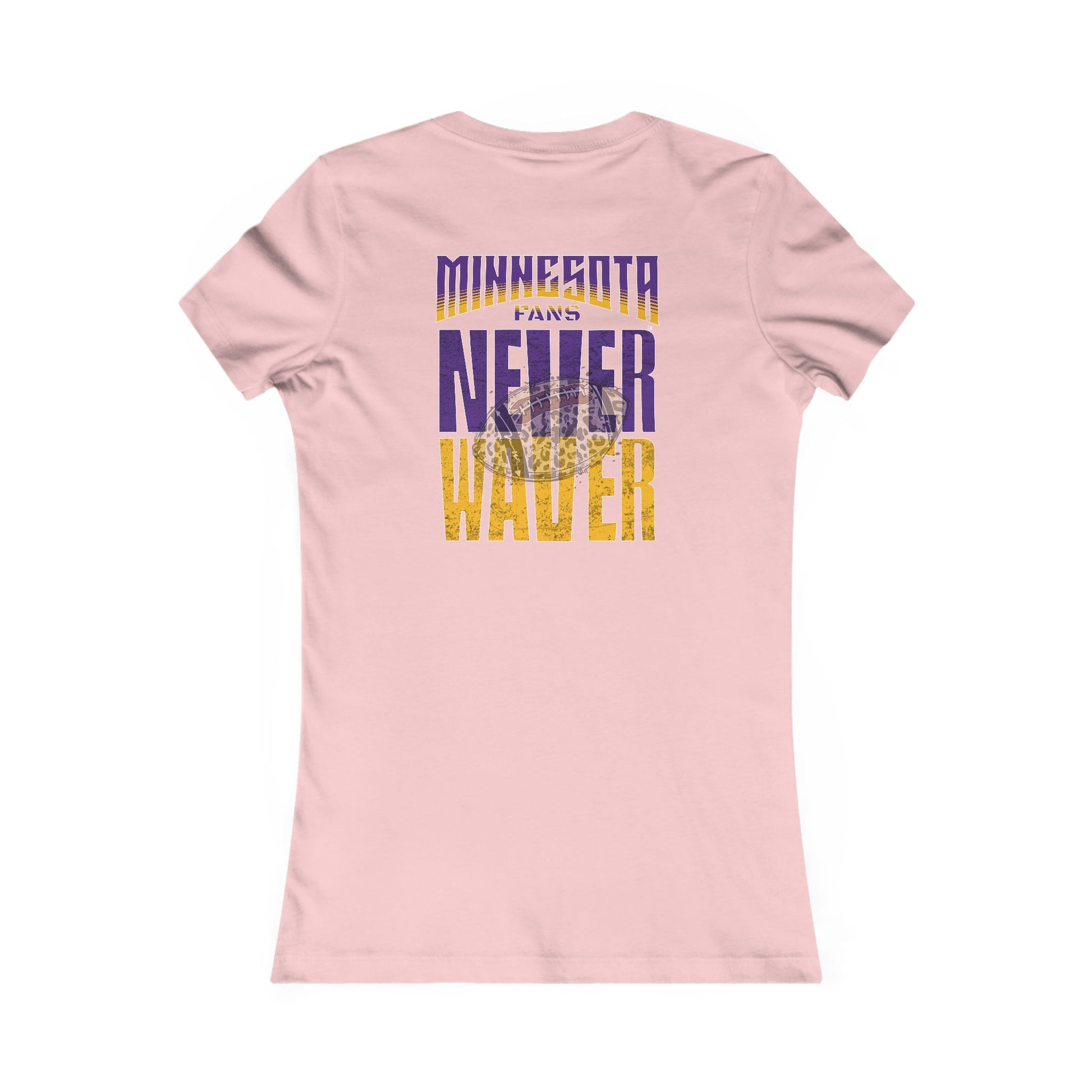 Minnesota Fans Never Waver W-Leopard Football Women's Favorite Tee - Never Waver