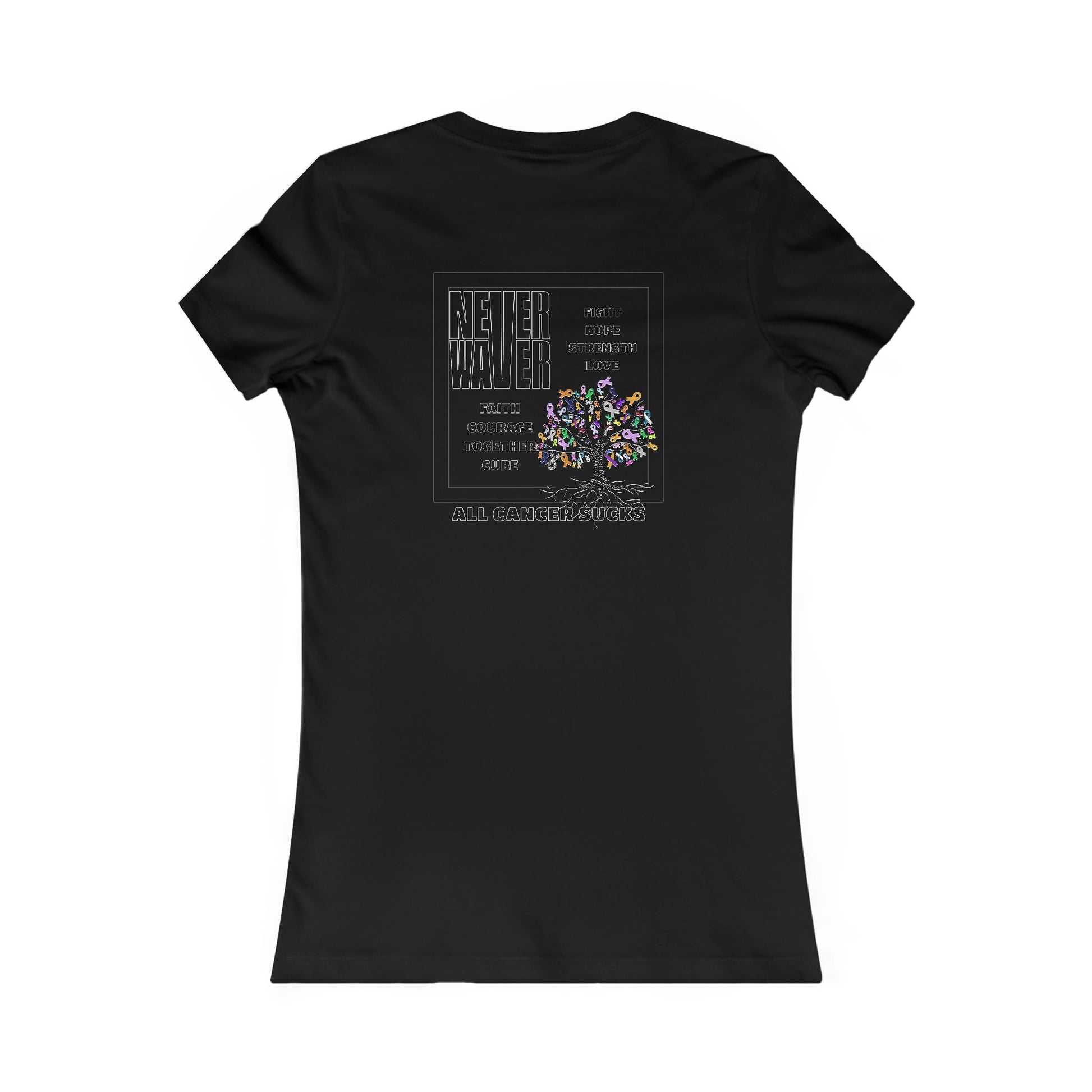 Never Waver Tree of Cancer RibbonsWomen's Favorite Tee - Never Waver