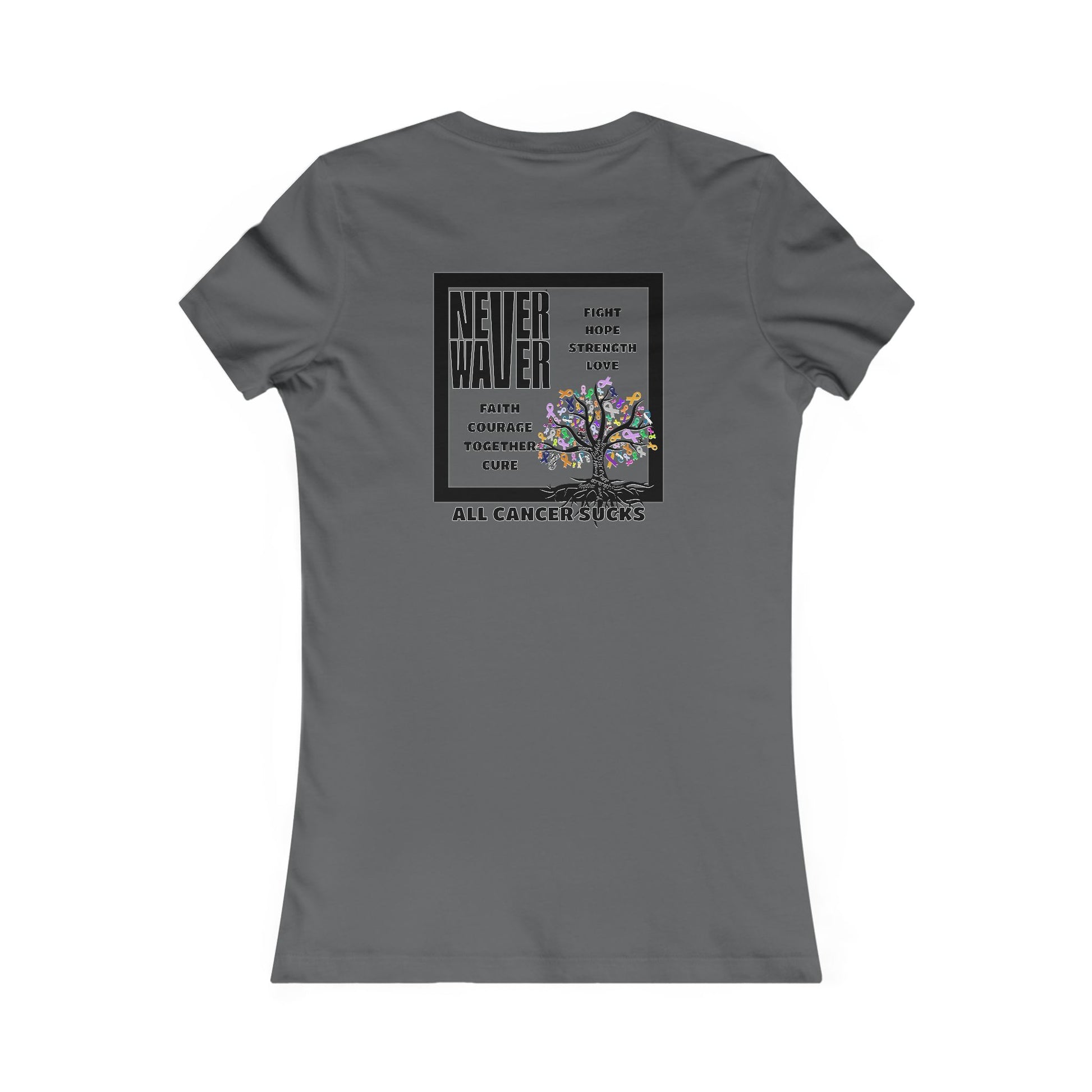 Never Waver Tree of Cancer RibbonsWomen's Favorite Tee - Never Waver