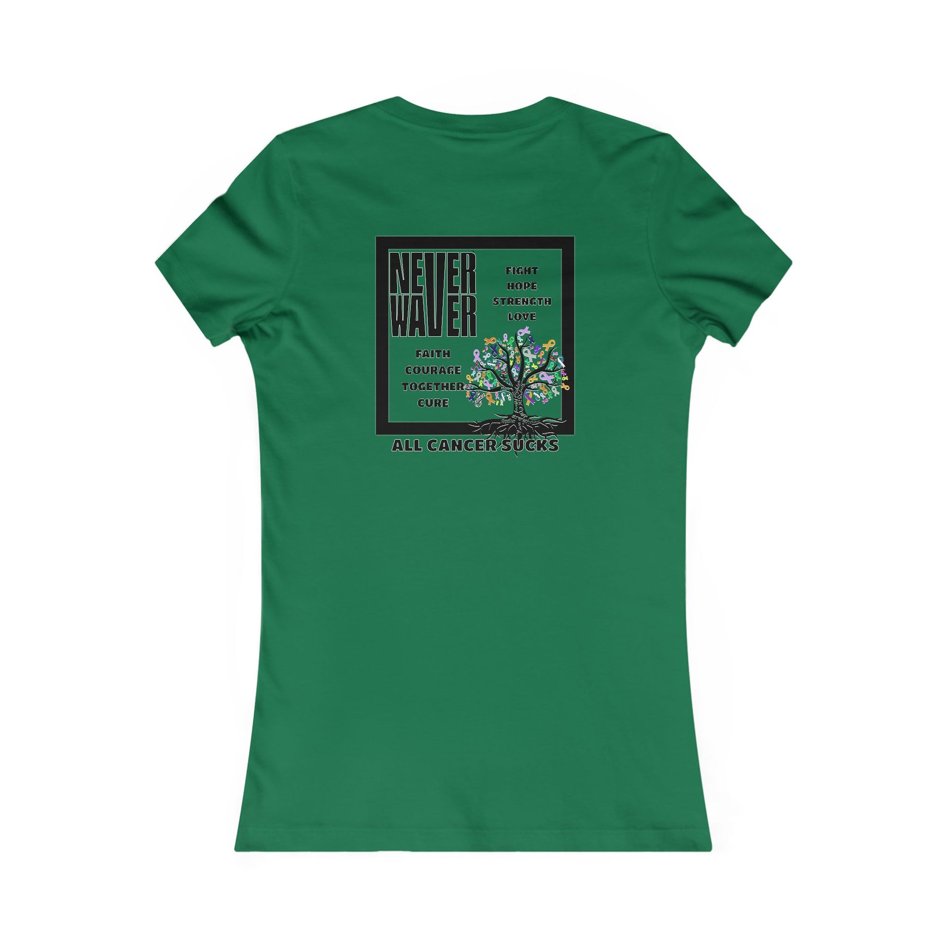 Never Waver Tree of Cancer RibbonsWomen's Favorite Tee - Never Waver