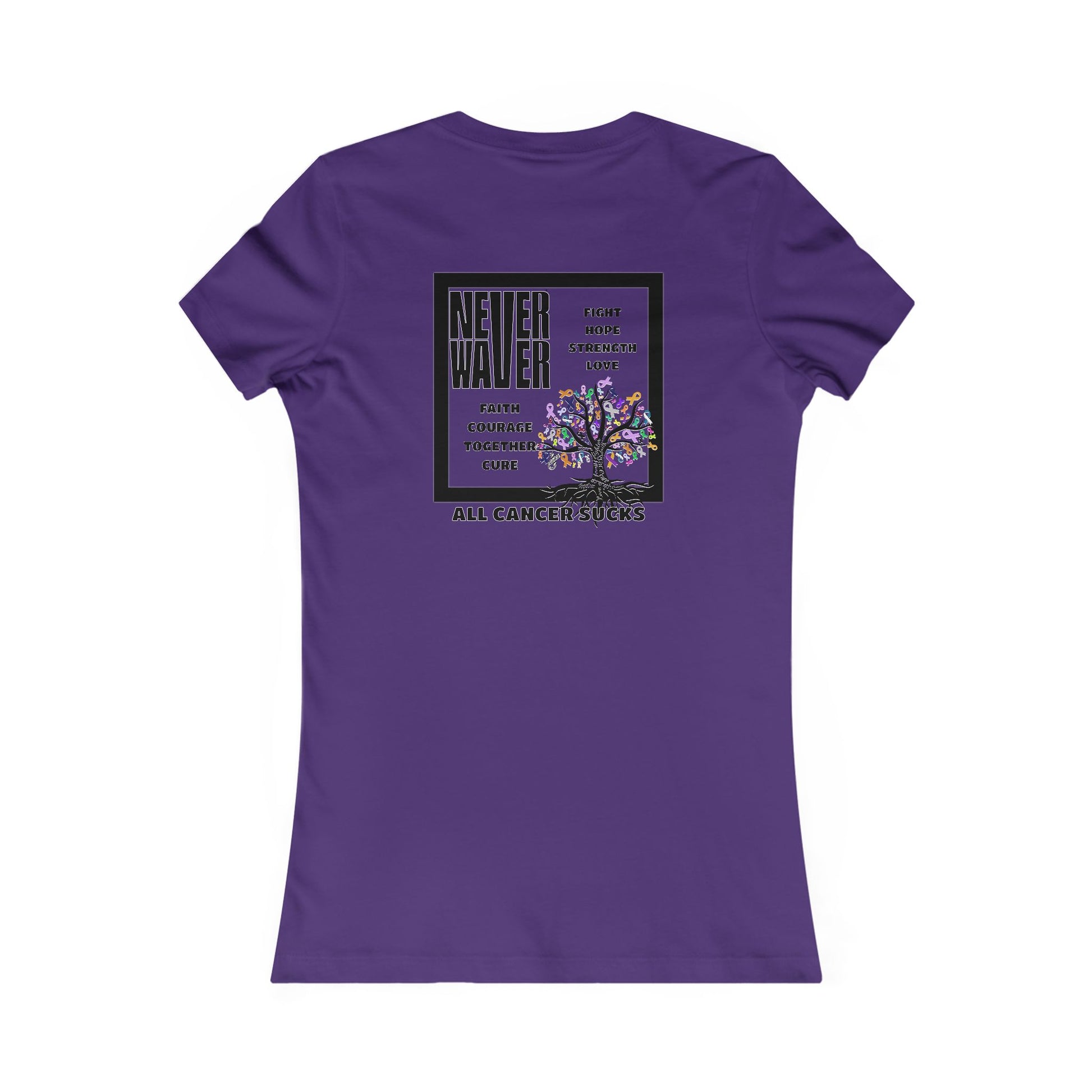 Never Waver Tree of Cancer RibbonsWomen's Favorite Tee - Never Waver