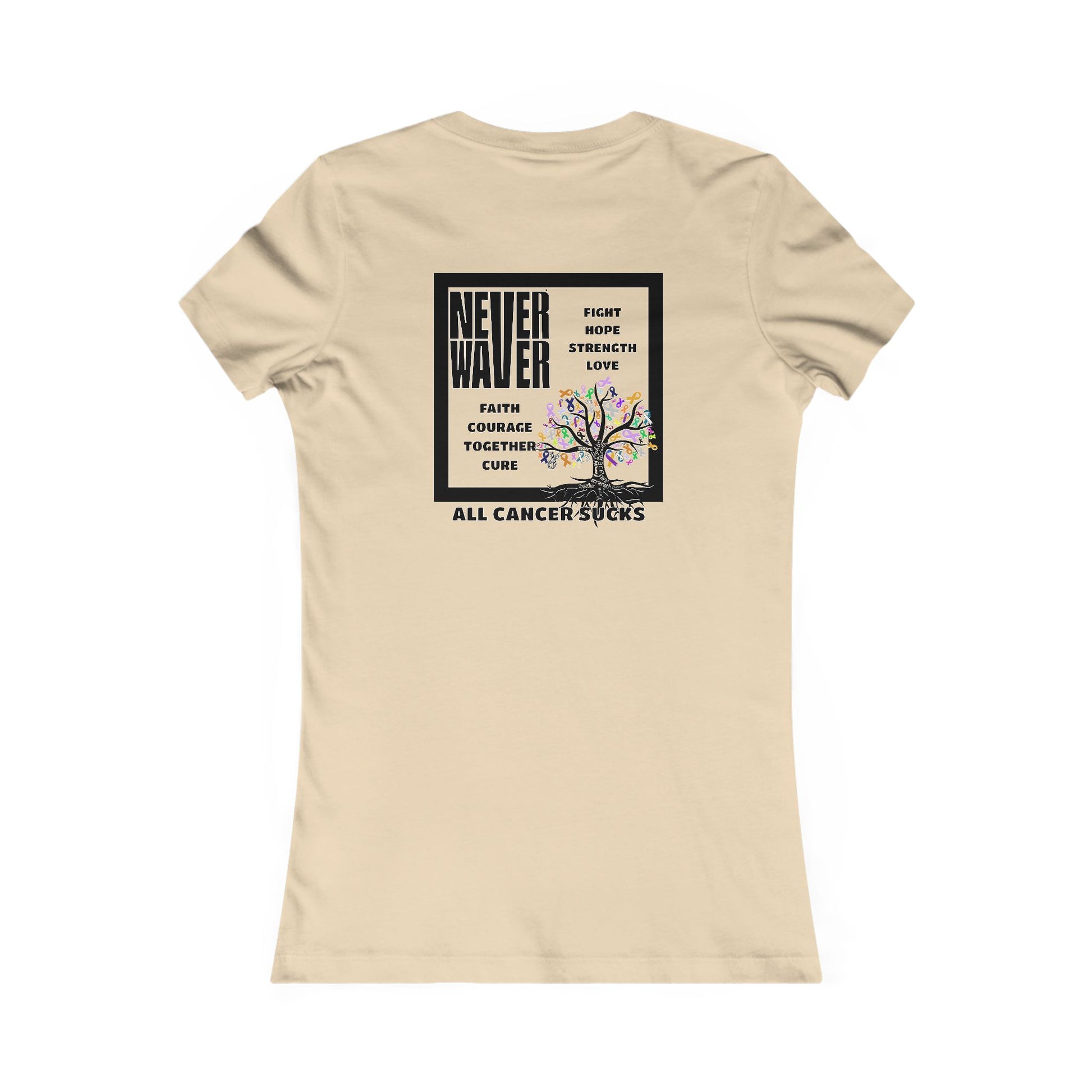 Never Waver Tree of Cancer RibbonsWomen's Favorite Tee - Never Waver