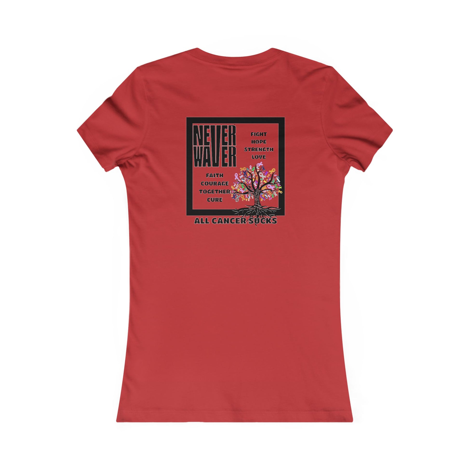 Never Waver Tree of Cancer RibbonsWomen's Favorite Tee - Never Waver