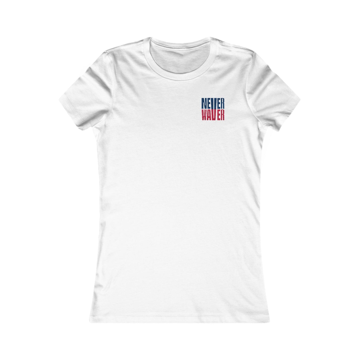 New England Fans Never Waver W-Leopard Football Women's Favorite Tee - Never Waver