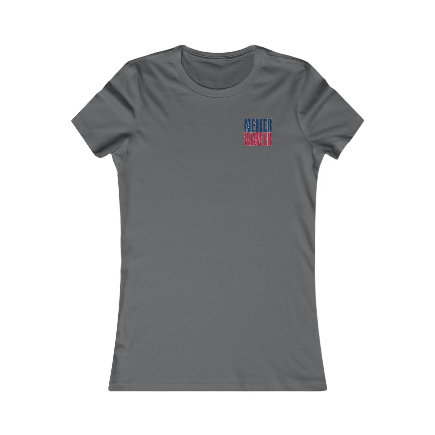 New England Fans Never Waver W-Leopard Football Women's Favorite Tee - Never Waver