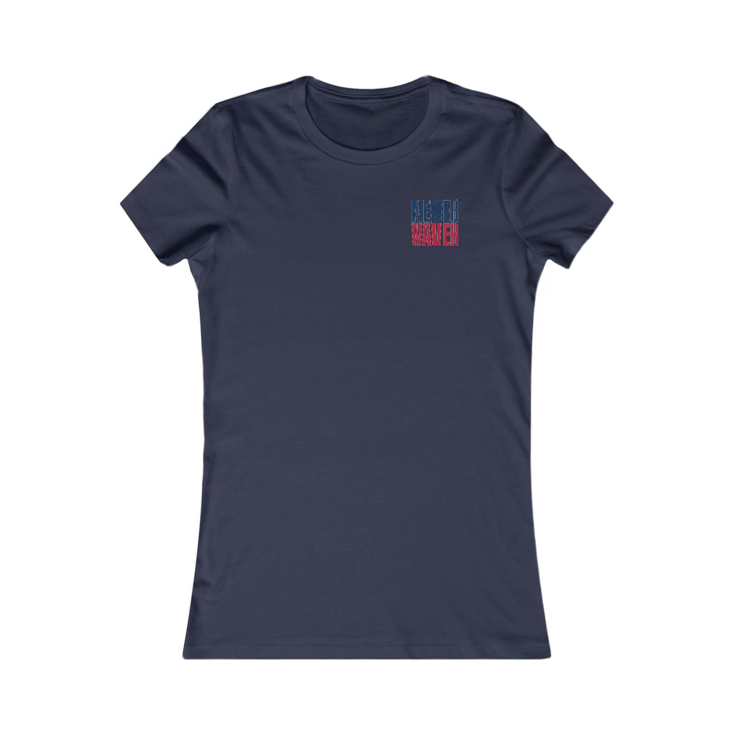 New England Fans Never Waver W-Leopard Football Women's Favorite Tee - Never Waver