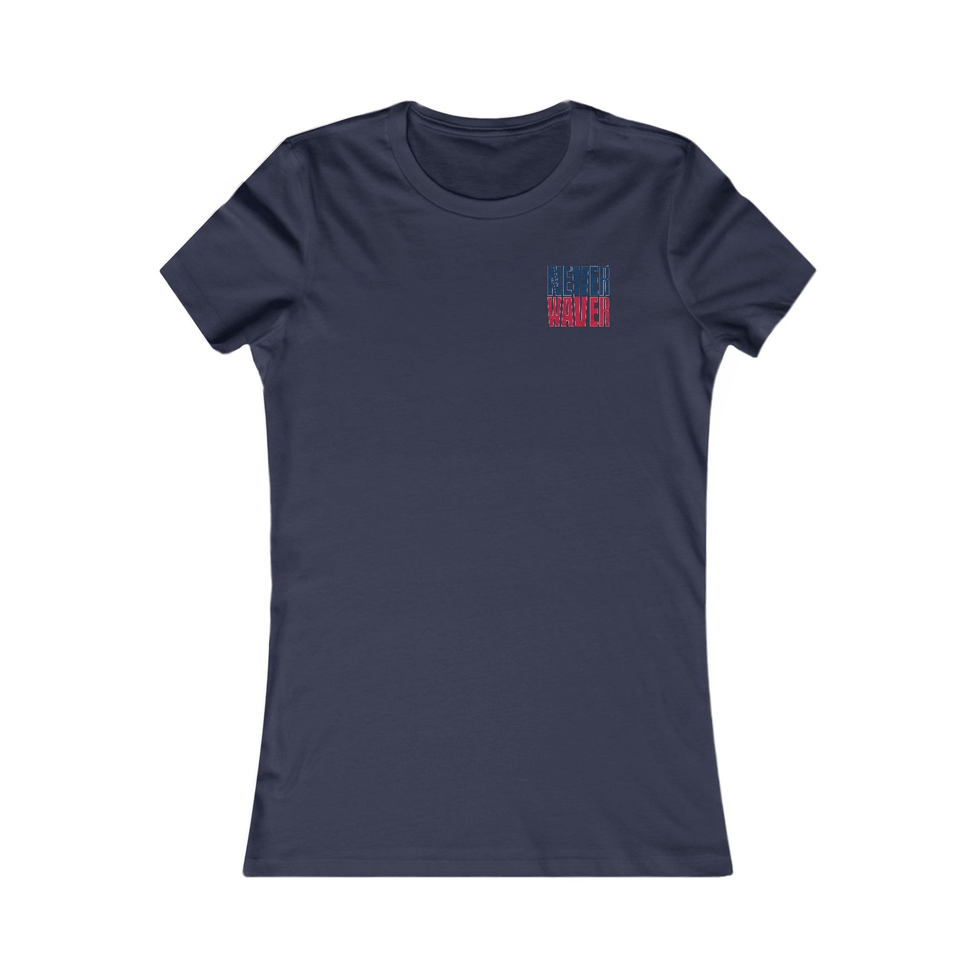 New England Fans Never Waver W-Leopard Football Women's Favorite Tee - Never Waver