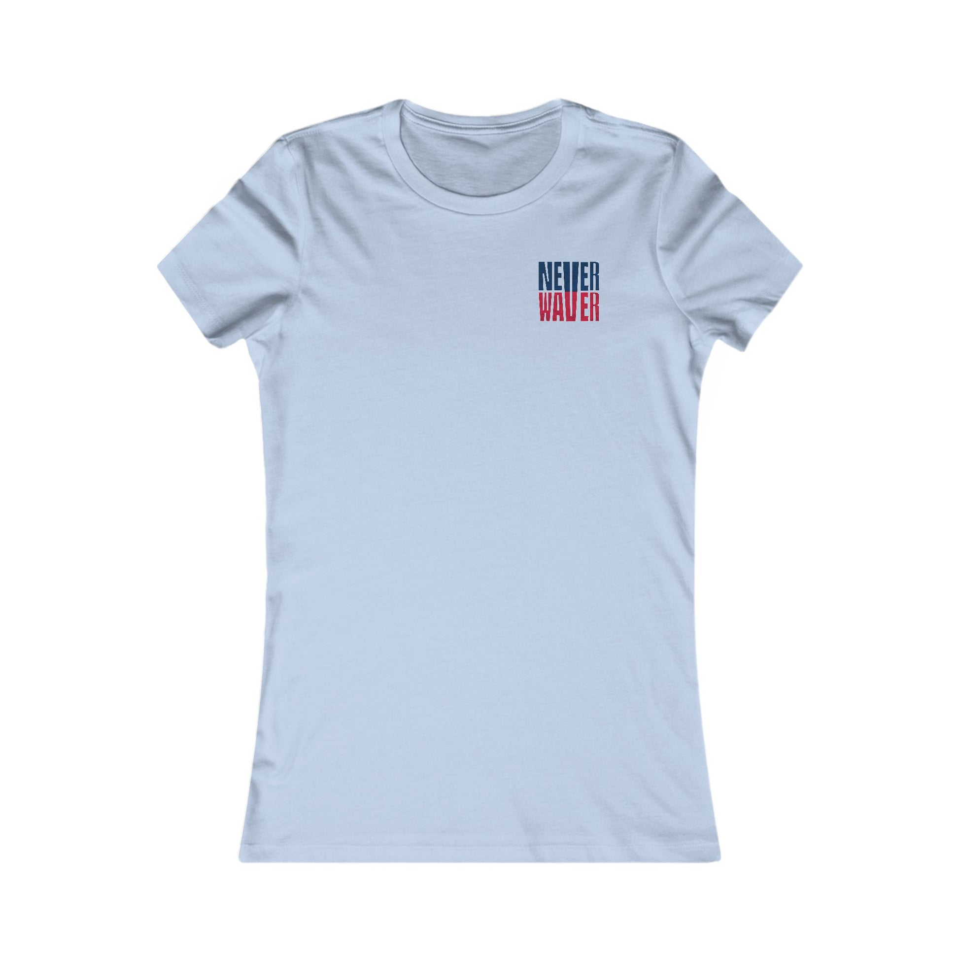 New England Fans Never Waver W-Leopard Football Women's Favorite Tee - Never Waver