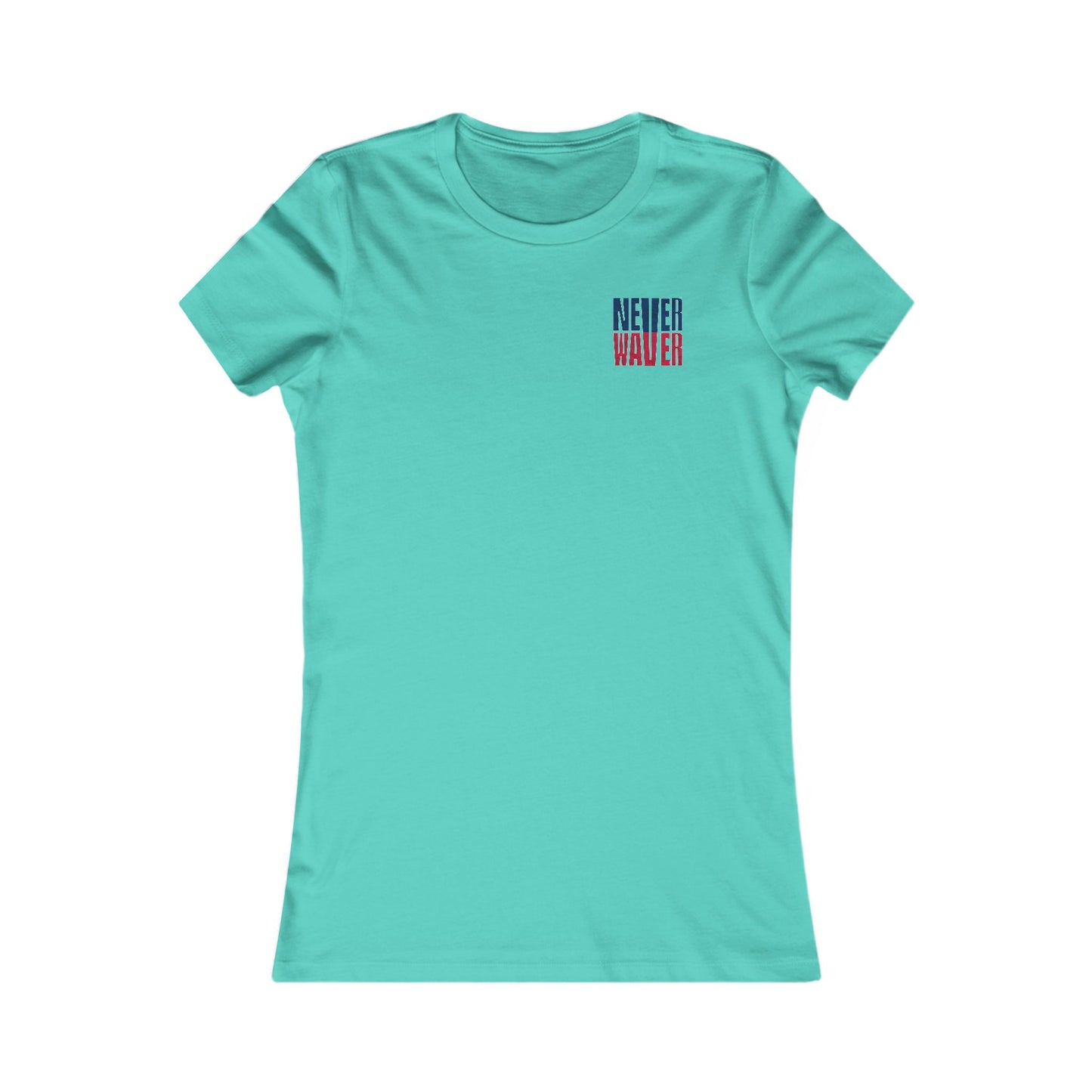 New England Fans Never Waver W-Leopard Football Women's Favorite Tee - Never Waver