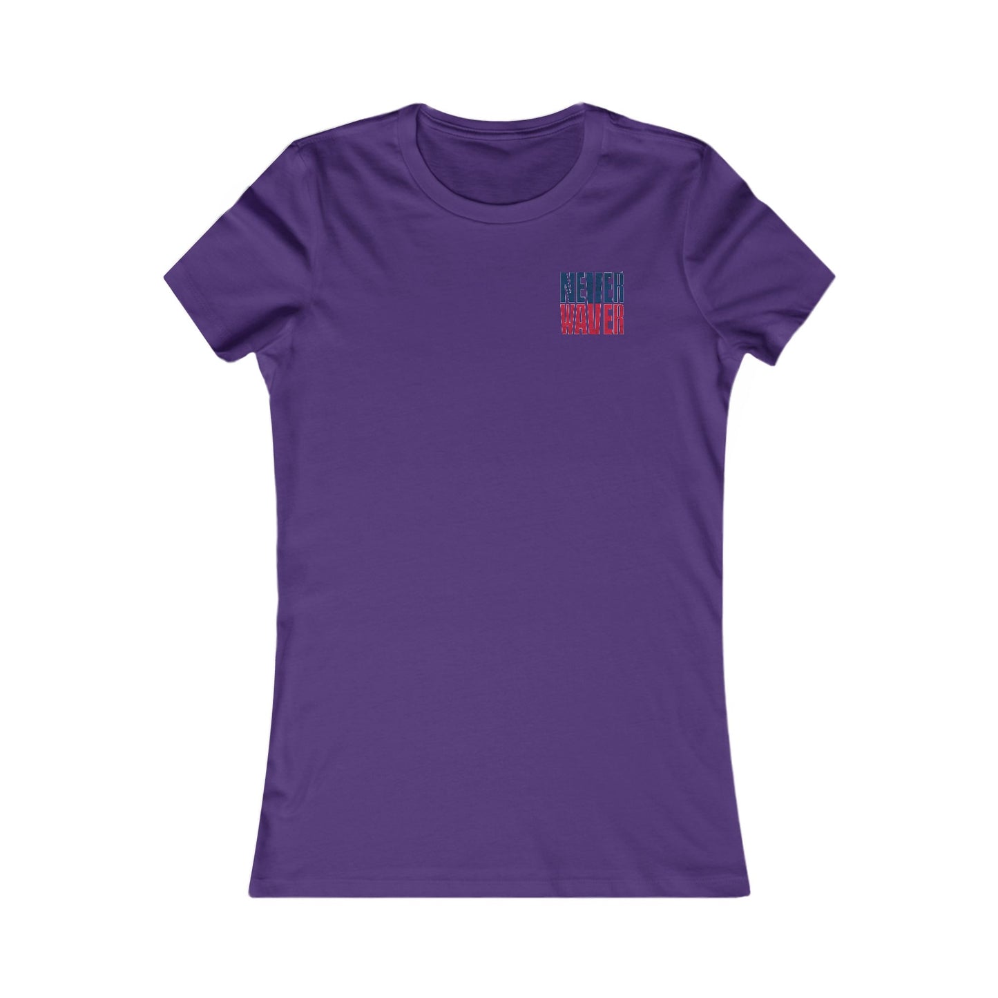 New England Fans Never Waver W-Leopard Football Women's Favorite Tee - Never Waver