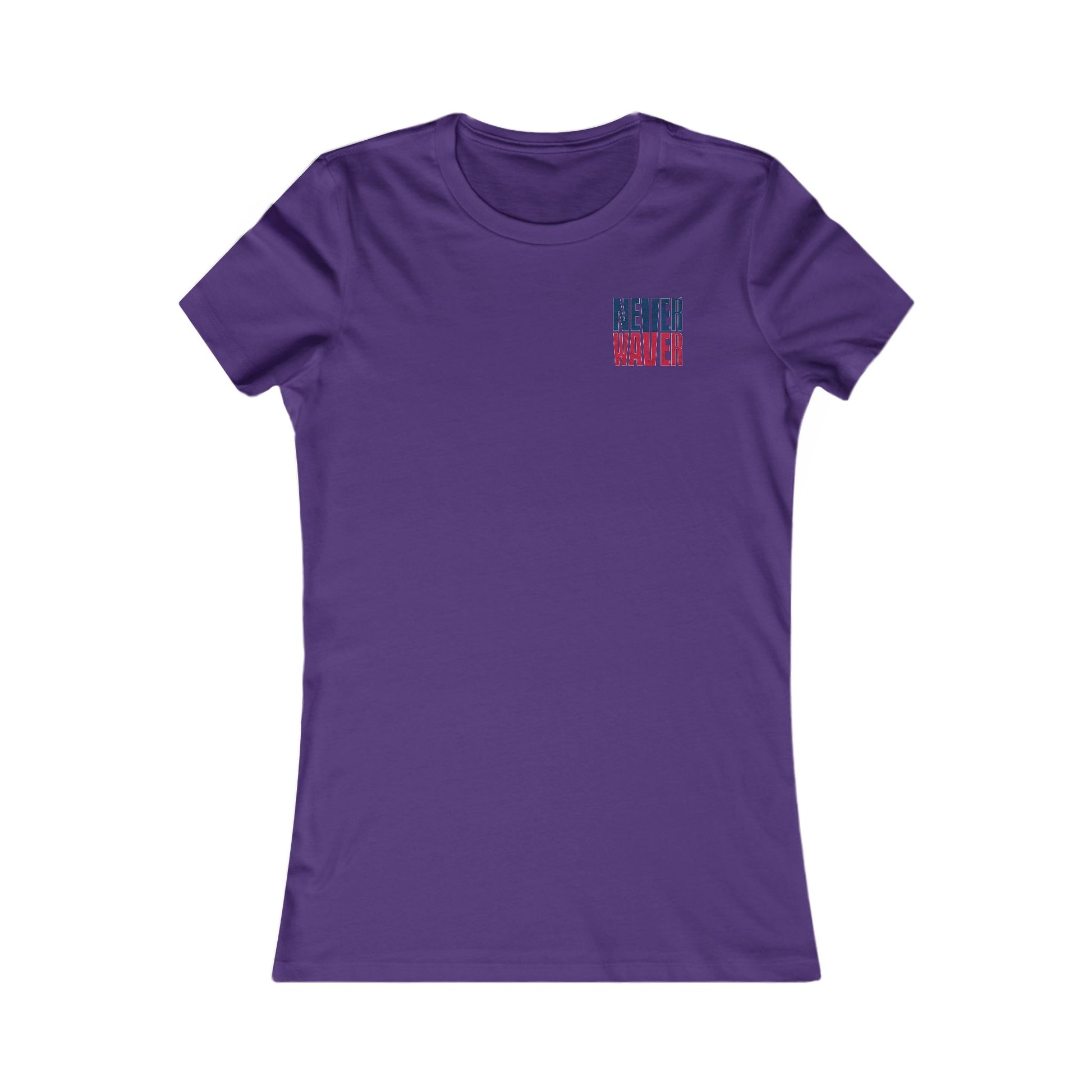 New England Fans Never Waver W-Leopard Football Women's Favorite Tee - Never Waver