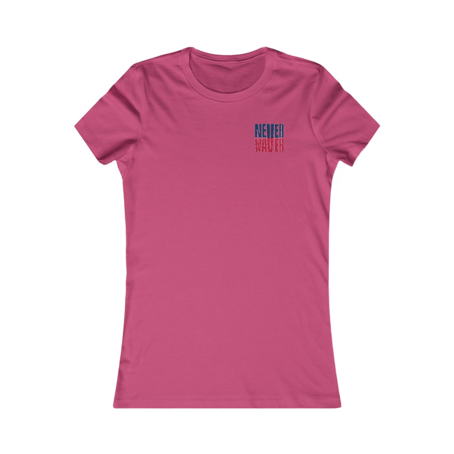 New England Fans Never Waver W-Leopard Football Women's Favorite Tee - Never Waver