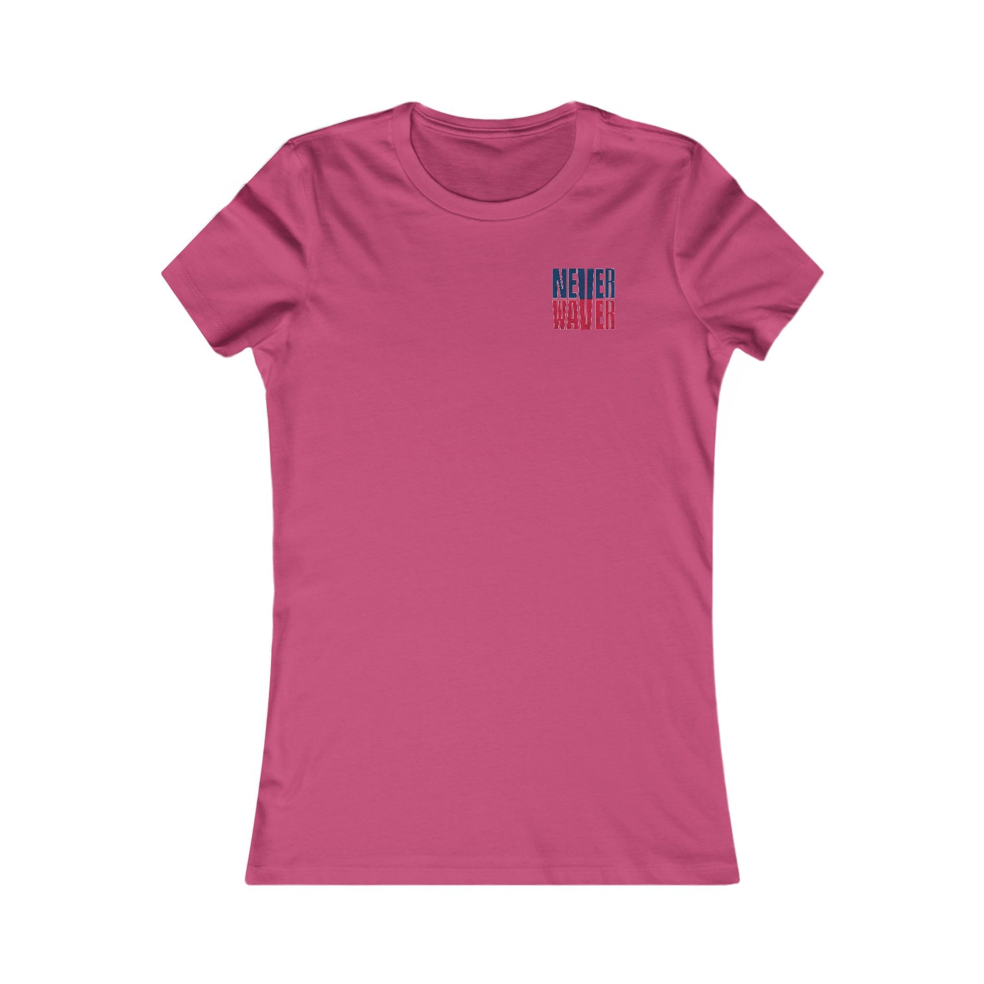 New England Fans Never Waver W-Leopard Football Women's Favorite Tee - Never Waver