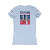 New England Fans Never Waver W-Leopard Football Women's Favorite Tee - Never Waver