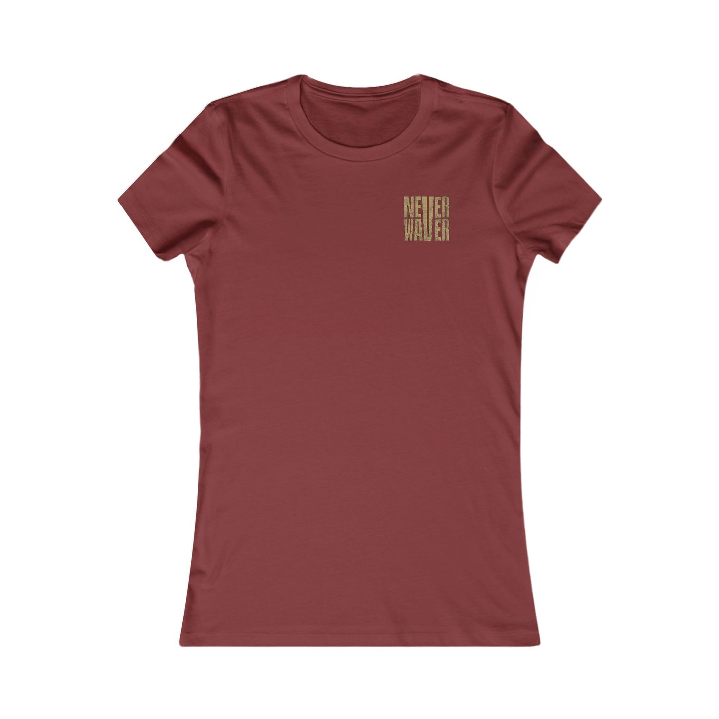 New Orleans Fans Never Waver W-Leopard Football Women's Favorite Tee - Never Waver
