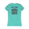 New York Fans Never Waver W-Leopard Football Women's Favorite Tee - Never Waver