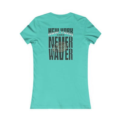 New York Fans Never Waver W-Leopard Football Women's Favorite Tee - Never Waver