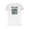 New York Fans Never Waver W-Leopard Football Women's Favorite Tee - Never Waver