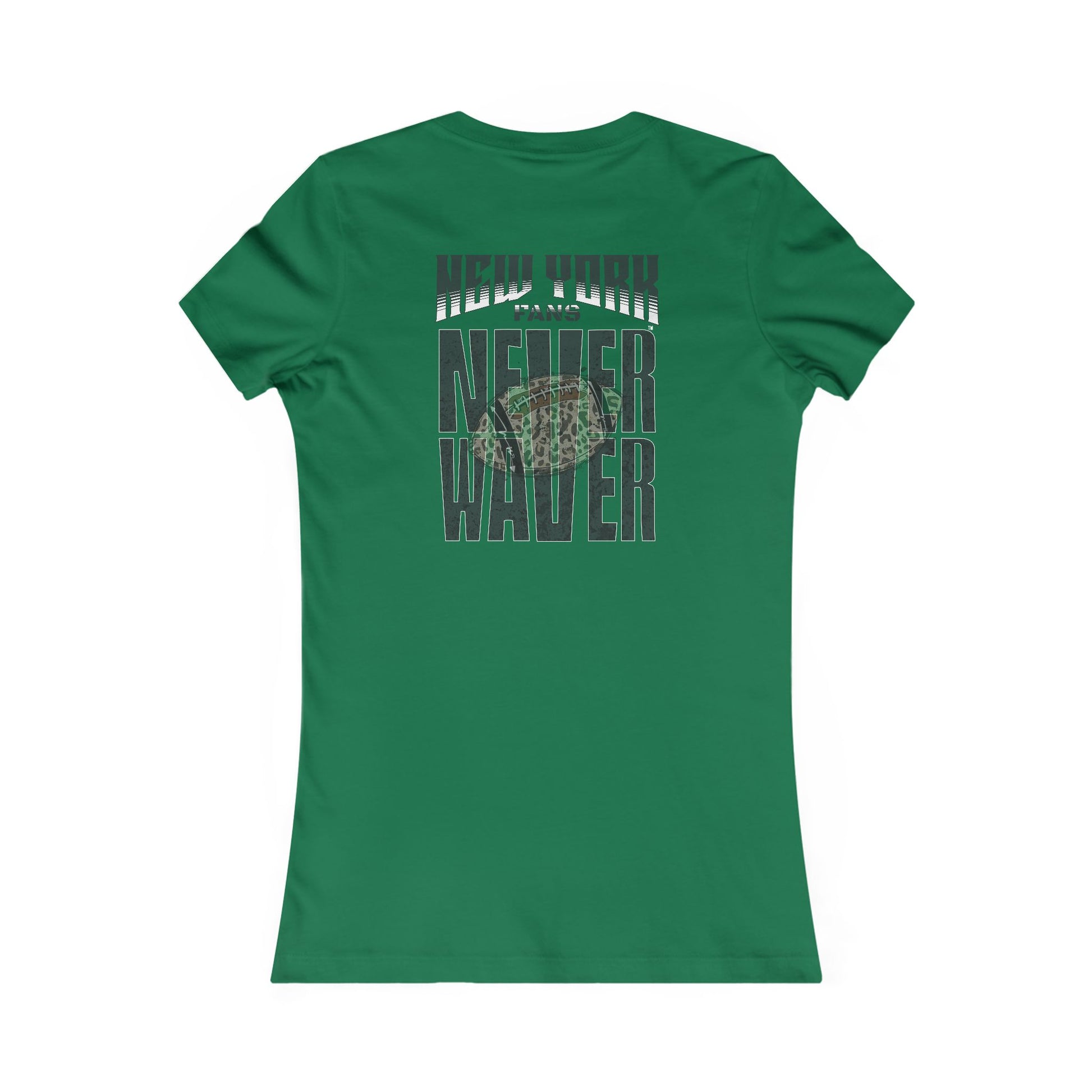 New York Fans Never Waver W-Leopard Football Women's Favorite Tee - Never Waver