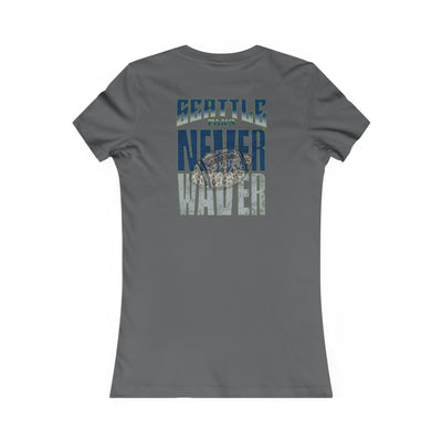 Seattle Fans Never Waver W-Leopard Football Women's Favorite Tee - Never Waver