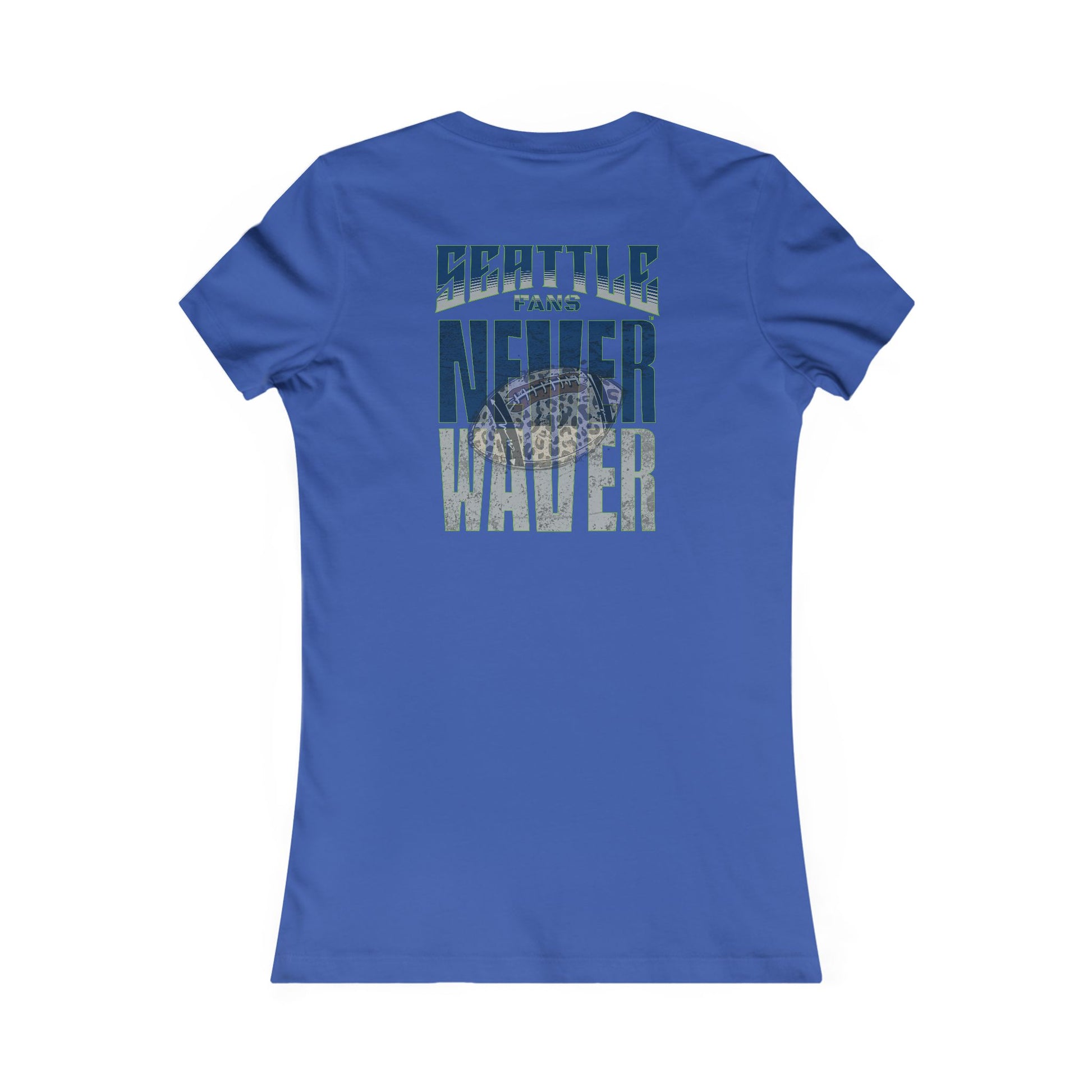 Seattle Fans Never Waver W-Leopard Football Women's Favorite Tee - Never Waver
