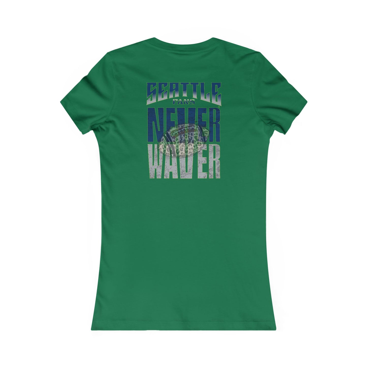 Seattle Fans Never Waver W-Leopard Football Women's Favorite Tee - Never Waver