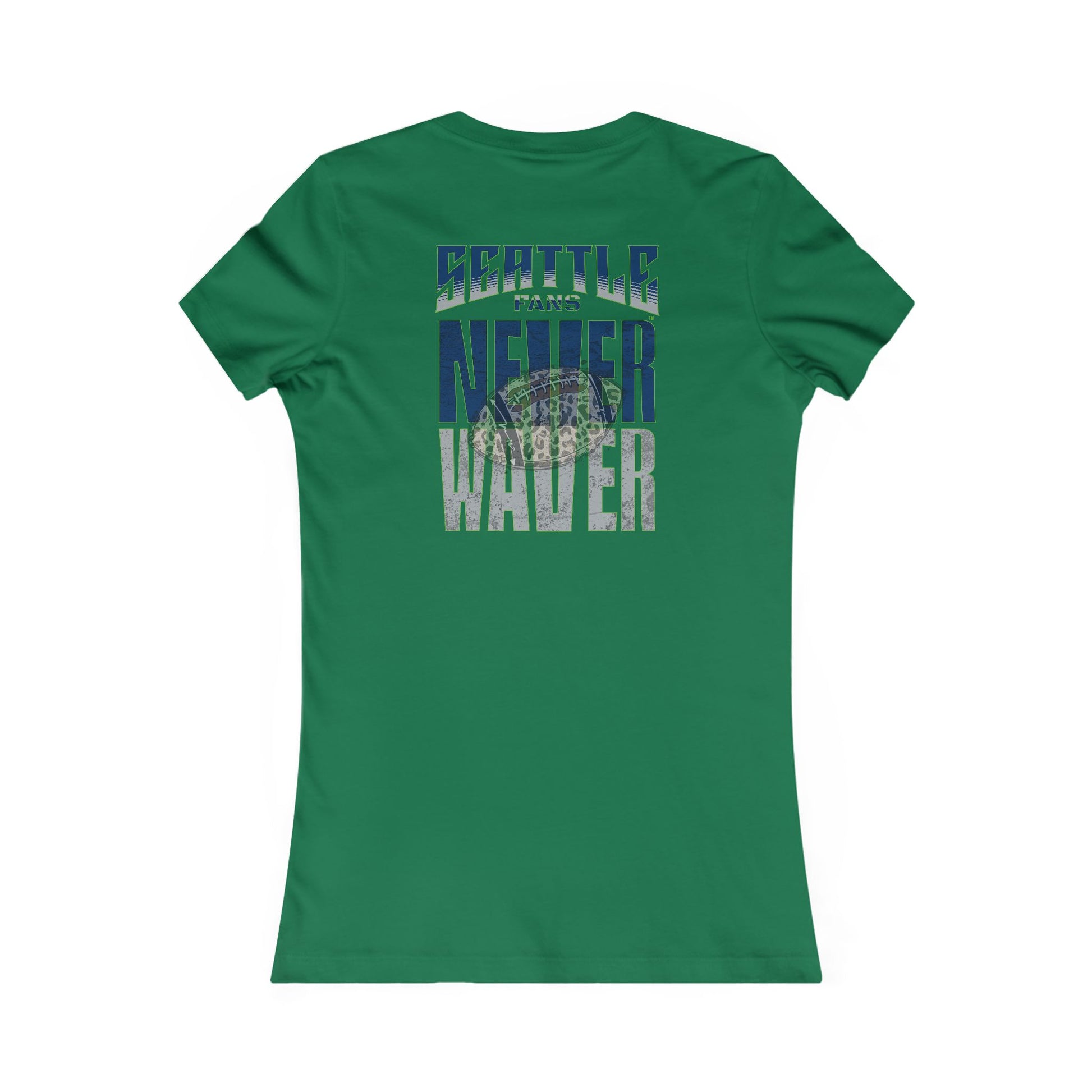 Seattle Fans Never Waver W-Leopard Football Women's Favorite Tee - Never Waver