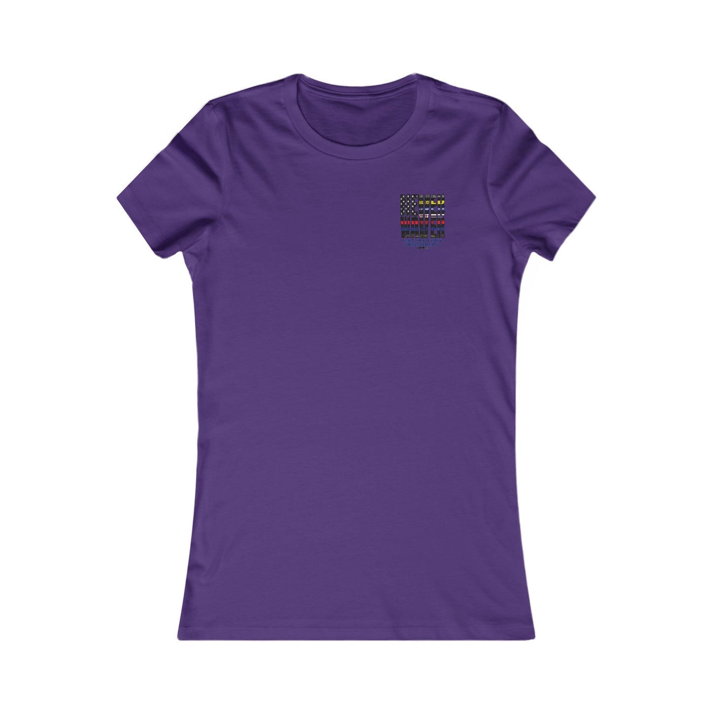 T-Shirt Never Waver Back Our First Responders Women's - Never Waver