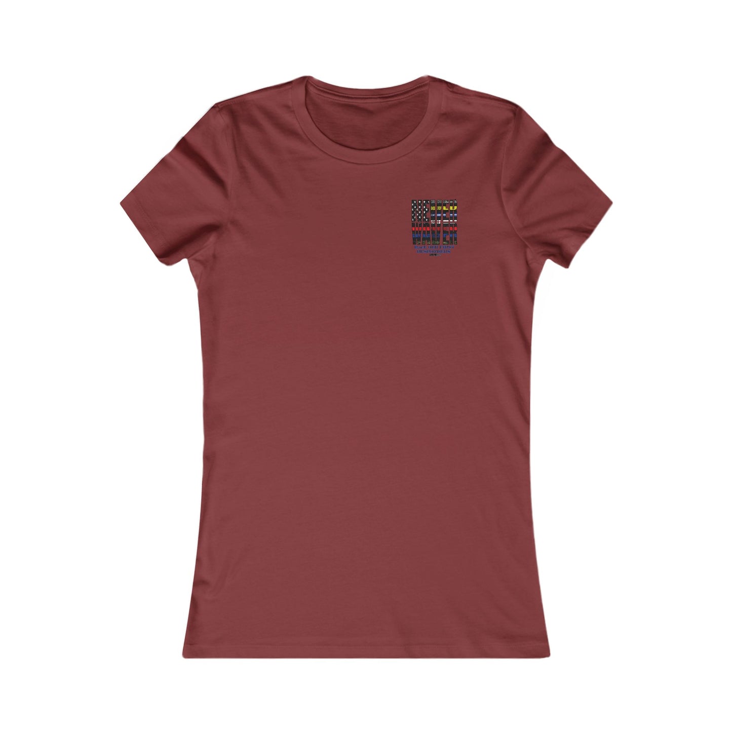 T-Shirt Never Waver Back Our First Responders Women's - Never Waver