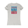 Tennessee Fans Never Waver W-Leopard Football Women's Favorite Tee - Never Waver