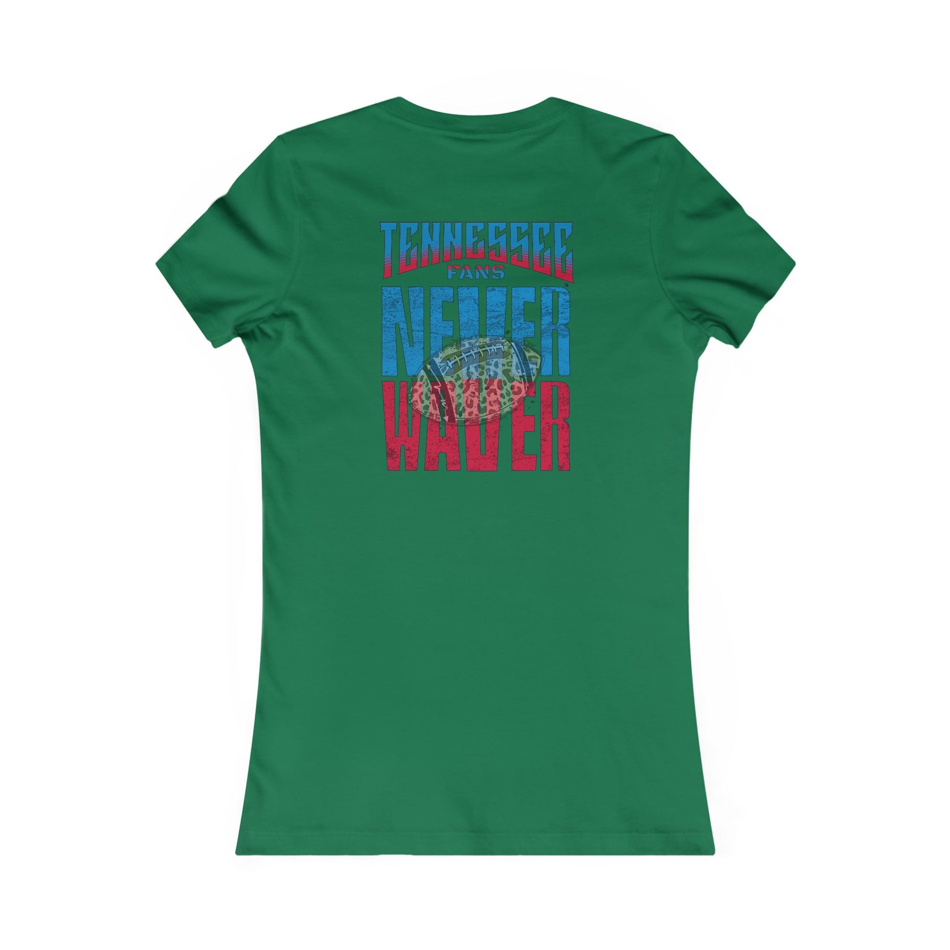Tennessee Fans Never Waver W-Leopard Football Women's Favorite Tee - Never Waver