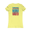 Tennessee Fans Never Waver W-Leopard Football Women's Favorite Tee - Never Waver