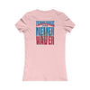 Tennessee Fans Never Waver W-Leopard Football Women's Favorite Tee - Never Waver